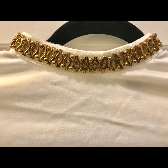Tobi White Collared Crop Top Small - Picture 1 of 3